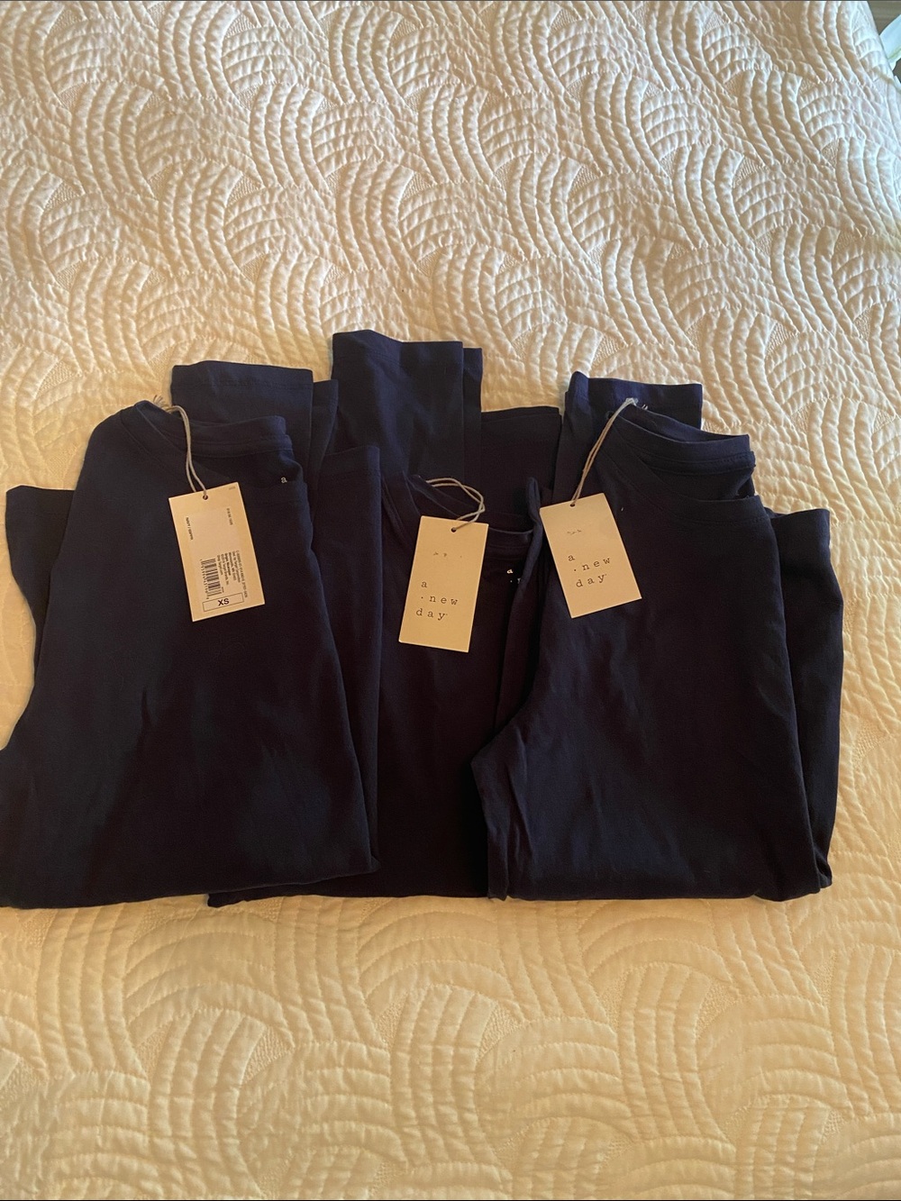 a new day Navy Crewneck Long Sleeve Top